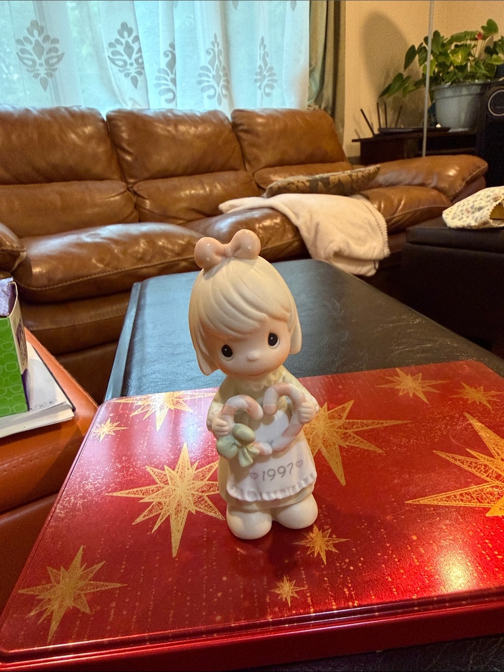 Precious Moments Christmas Holiday Figurine Holding Candy Canes